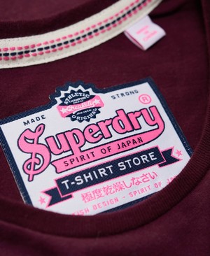 Superdry Number 1 Co Női Pólók Bordó | SEJKV4706